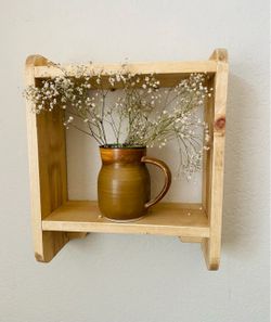 Handmade Solid Wood Display Shelf