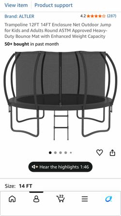 Unbox brand new Trampoline 14 foot