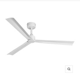 50” Erica Modern Ceiling Fan with Remote, 3-Blade, White, Downrod Mount