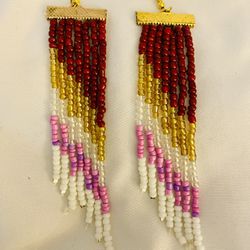 Handmade Fringe Beaded Earrings