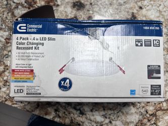 4 Pack - 4 in LED Slim Color Changing Recessed Kit (2 left in box)