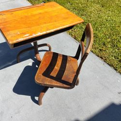 ANTIQUE CHILD'S SCHOOL DESK