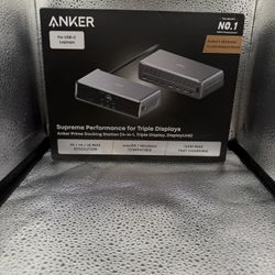 Anker Prime Docking Station (DL7400), 14-Port Triple Display with DisplayLink, 140W Max, Smart Display, Triple 4K 60Hz, Cooling Fan, for macOS and Win