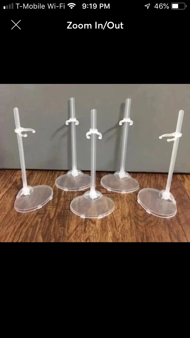 Lot Of 20 Clear See Through Doll Stands