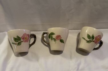 Franciscan Desert Rose Flat Demitasse Cup and Saucer Sets