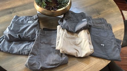Volcom Men’s size 38 shorts in grey and one tan pair