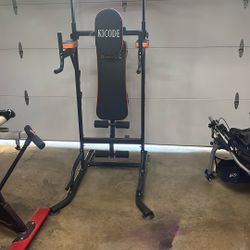 Power Tower Multiuse Exercise Gym w/Bench Press