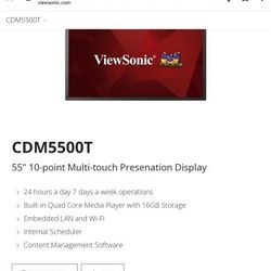 View SONIC CDM5500T

55" 10-point Multi-touch Presenation Display

Vertical And Landscape.Installed PDF Viewer