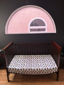 Crib + Newton Crib Mattress for Sale