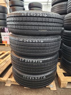LT 245 75R 16 USED TIRES AMERICUS LT 2457516 USED TIRES (SET) MOUNT BALANCE INCLUDED