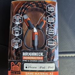 Indestructible 10ft Kevlar Braided Charging Cable (Lightning / USB-C / Micro USB) – Heavy Duty