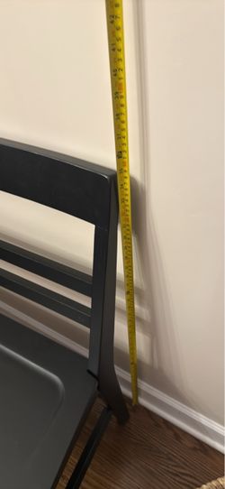 Black wood bench