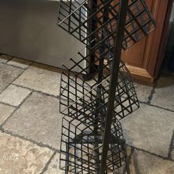 3 Tire Stand Organizer Shelf Basket 