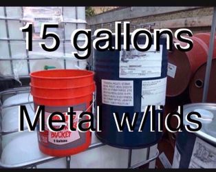 15 Gal Steel Drum (removable Lid) $80 Each