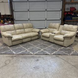 Electric Reclining Sofa & Recliner Set – Excellent Condition