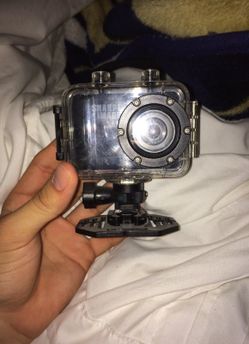 Camera with underwater case