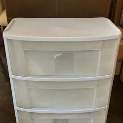 3 drawer plastic storage 