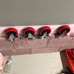 Red 5” Casters