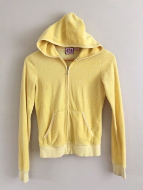 Juicy Couture yellow terry hoody and pants set - perfect condition looks so cute and classy!