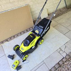 RYOBI 18V 13in. Lawn Mower Kit With 4Ah Battery And Charger