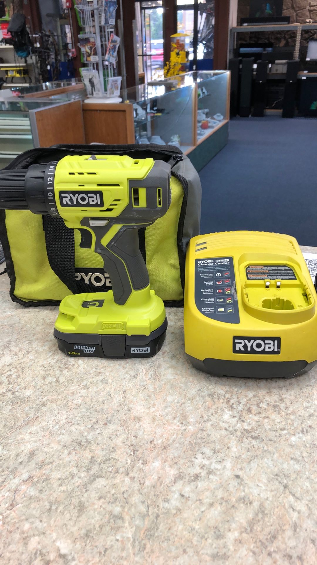 Ryobi P215VN 18V ONE+ 1/2” Cordless Drill With 1 1.5Ah Battery, Charger & Carry Bag (70485454)