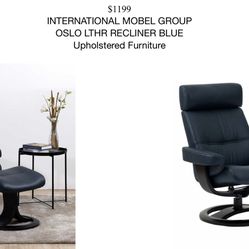 Oslo Leather Recliner & Ottoman