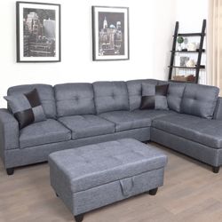 New Sectional And Ottoman 