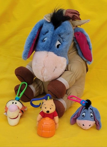 Eeyore Plush With Backpack Buddie Pooh, Tigger & Eeyore