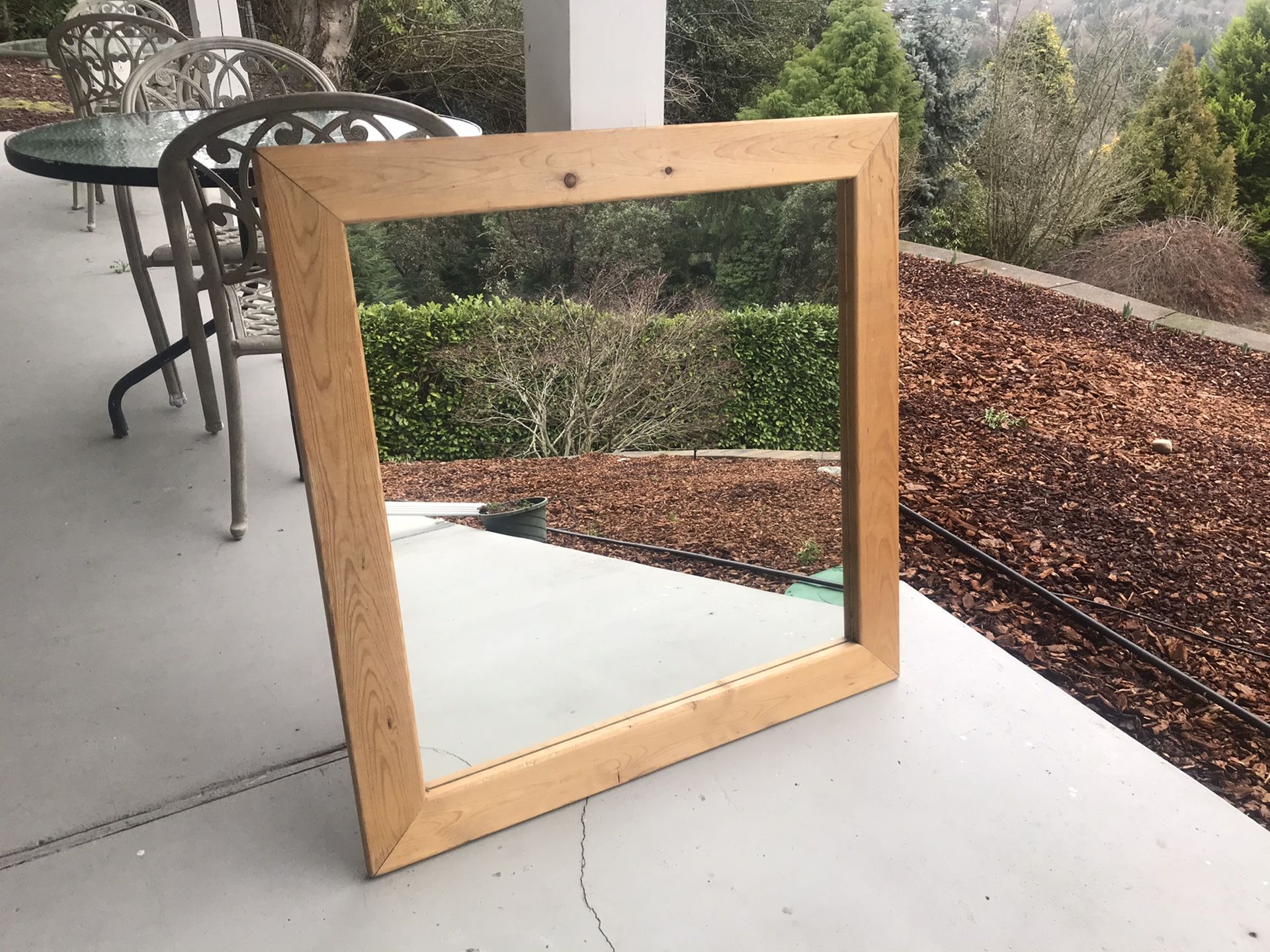 large wall mirror on quality wood frame