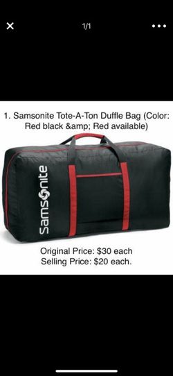 Samsonite duffle bag black (slightly used)