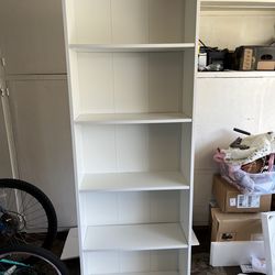 Free white bookshelf