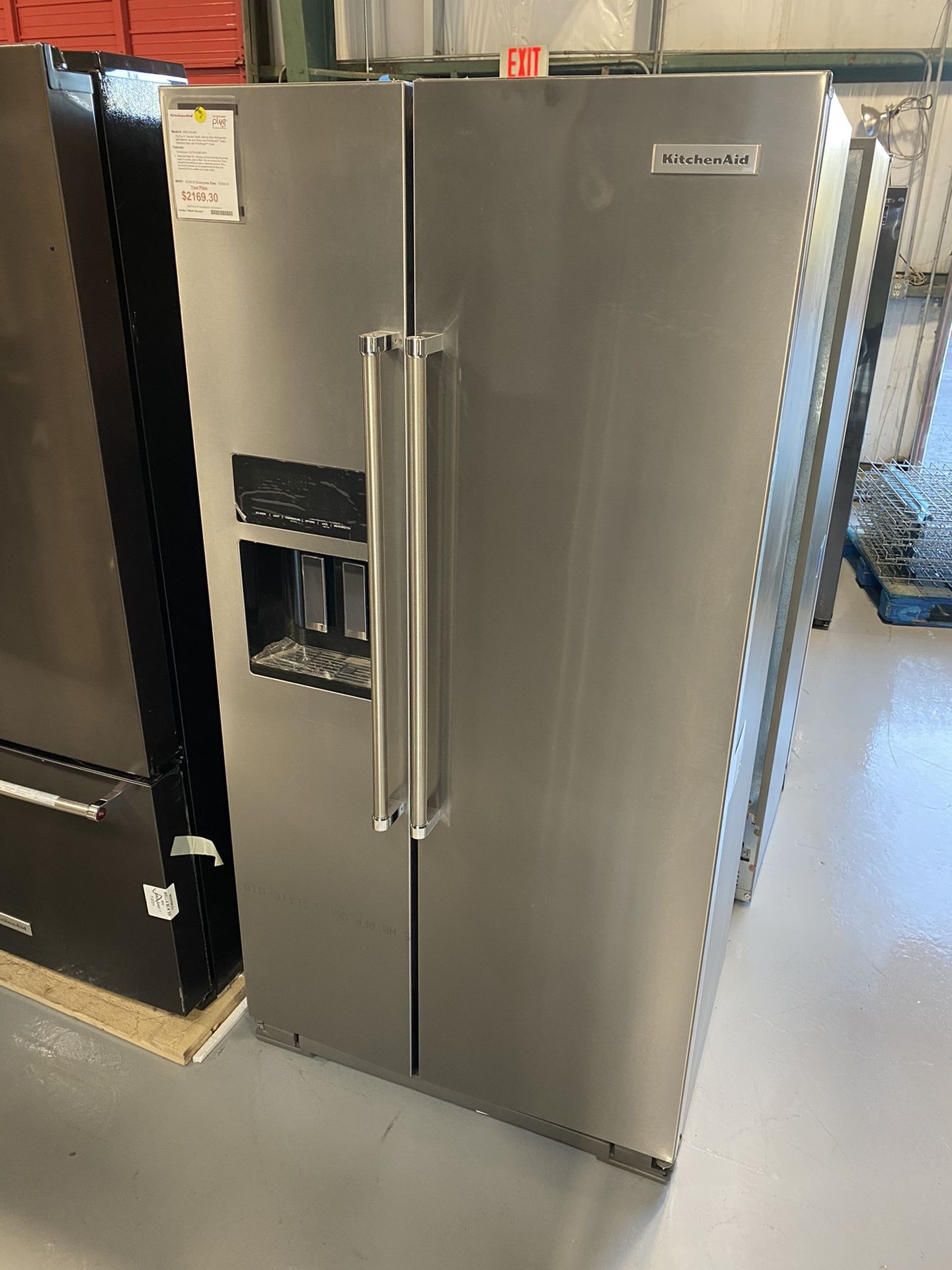 KitchenAid Stainless Steel 22.6 Cu. Ft. Counter Depth Side-by-Side Refrigerator With Exterior Ice And Water