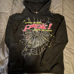 Black “Pink” spider hoodie