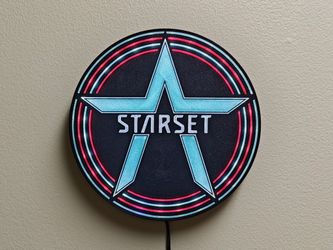 STARSET metalcore band logo illuminated LED sign