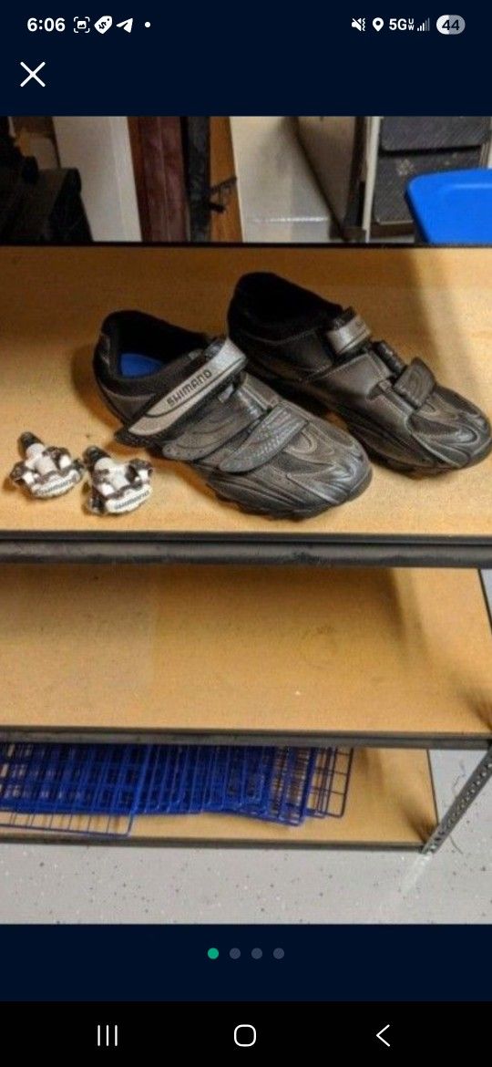 Shimano Clip Pedals and Cycling Shoes Set