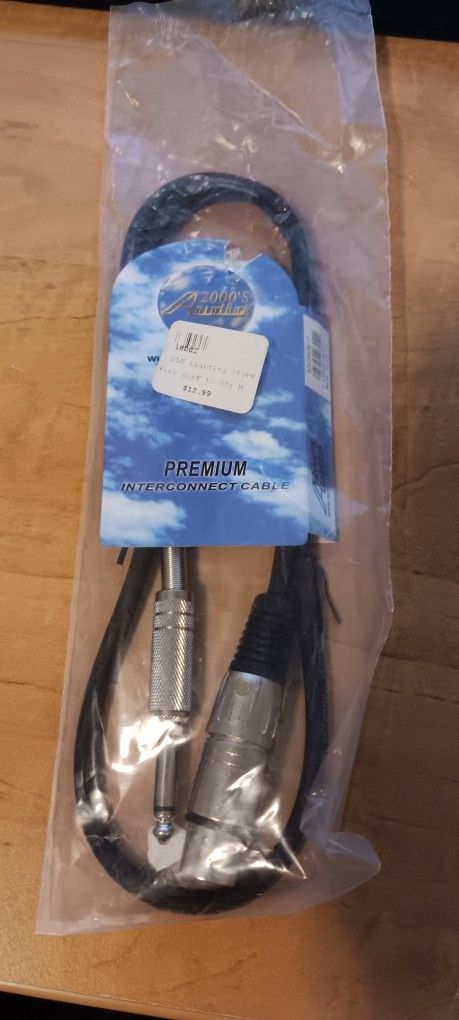 3ft XLR Female To 1/4" TS Patch / Audio Cable