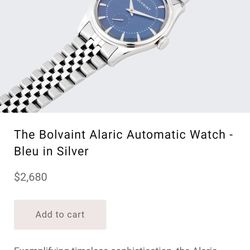 Bolvaint Paris Alaric Automatic Men's Watch In Blue Silver