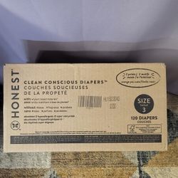 Honest Diapers Size 3 New ( 120 Pcs).
