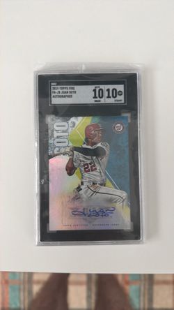 2019 Topps Fire Juan Soto Autograph SGC 10