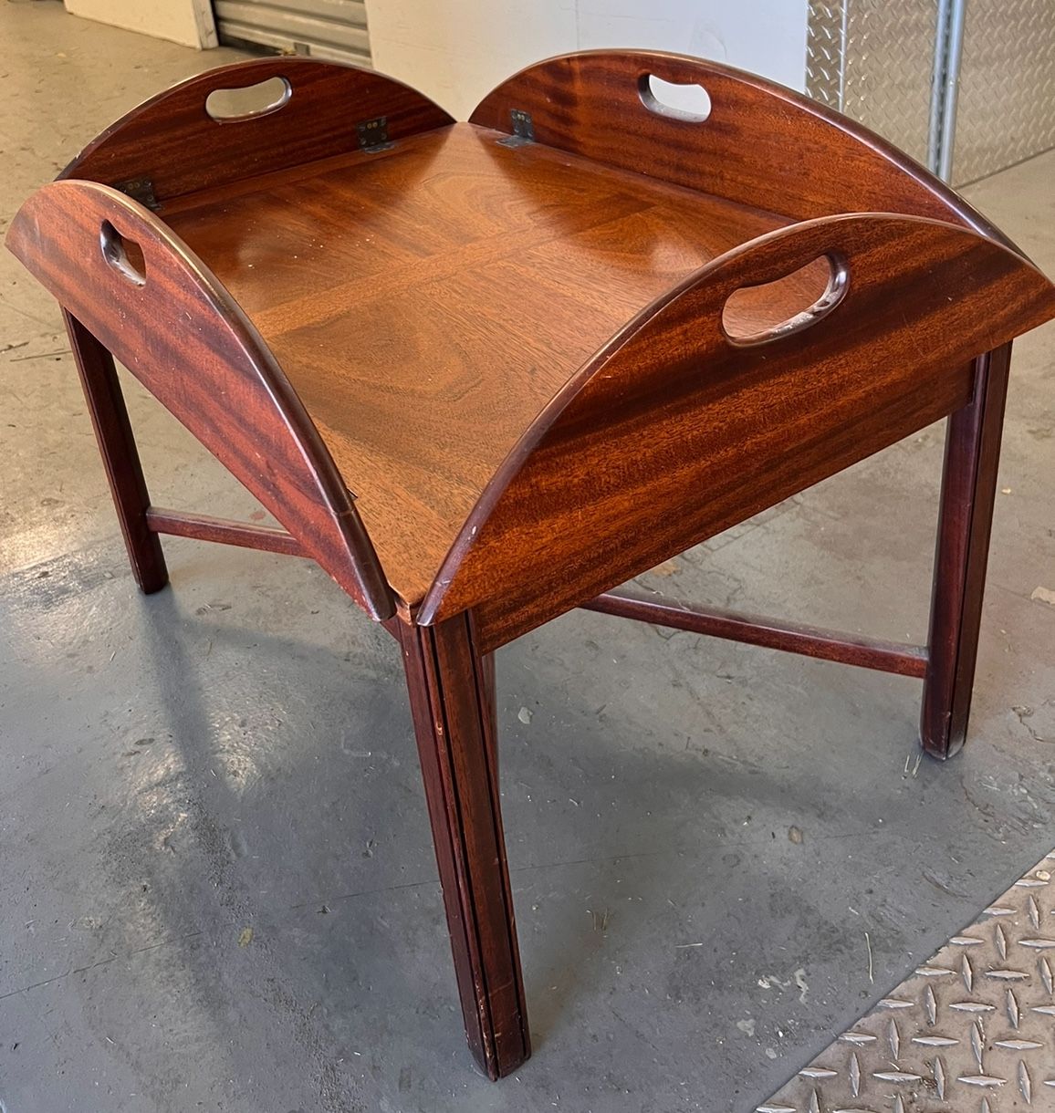 Chippendale Style Mahogany Butler Tray Top Coffee Table- $250 Or Best Offer