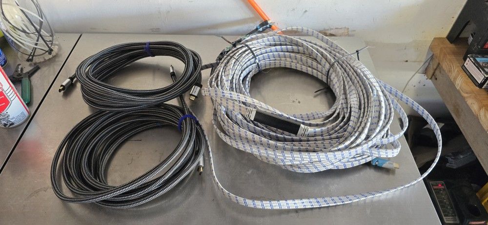 100' And Two 25' HDMI CABLES