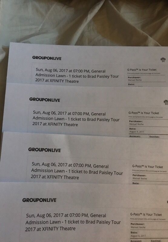 Brad paisley tickets