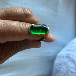 fancy green stone ring