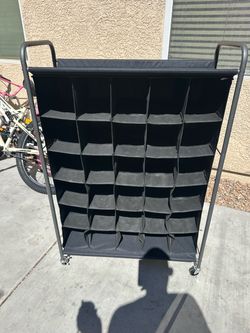 Large Rolling Shoe Organizer / Storage Rack
