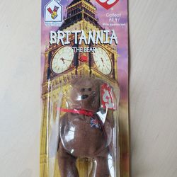 RARE Britannia The Bear Beanie Baby