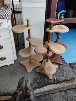 Three four tier planter stands