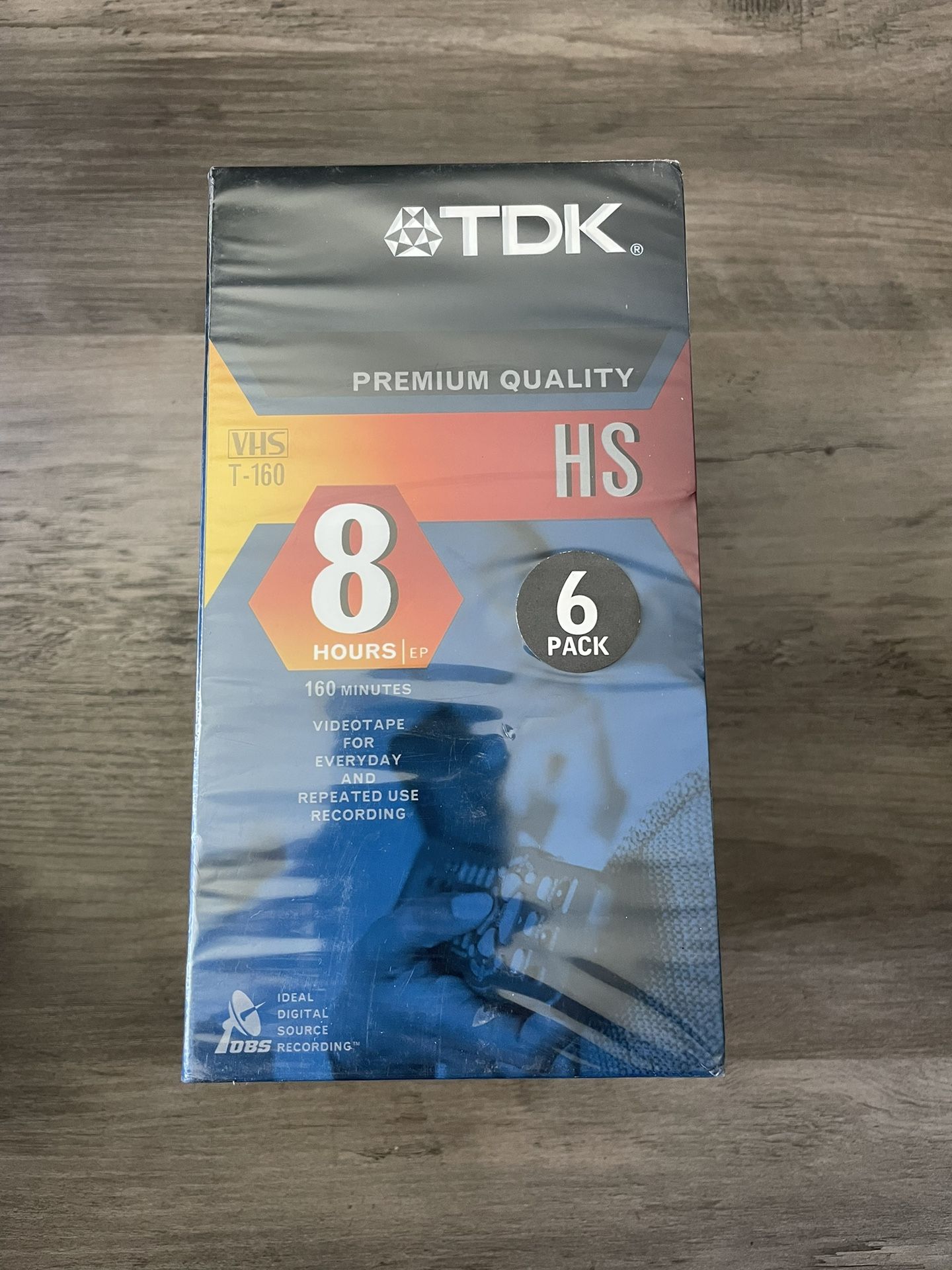 TDK T-160 8 Hours Premium Quality HS Blank VHS Tapes Lot Of 5 New!!