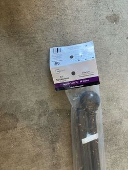 Black curtain rod