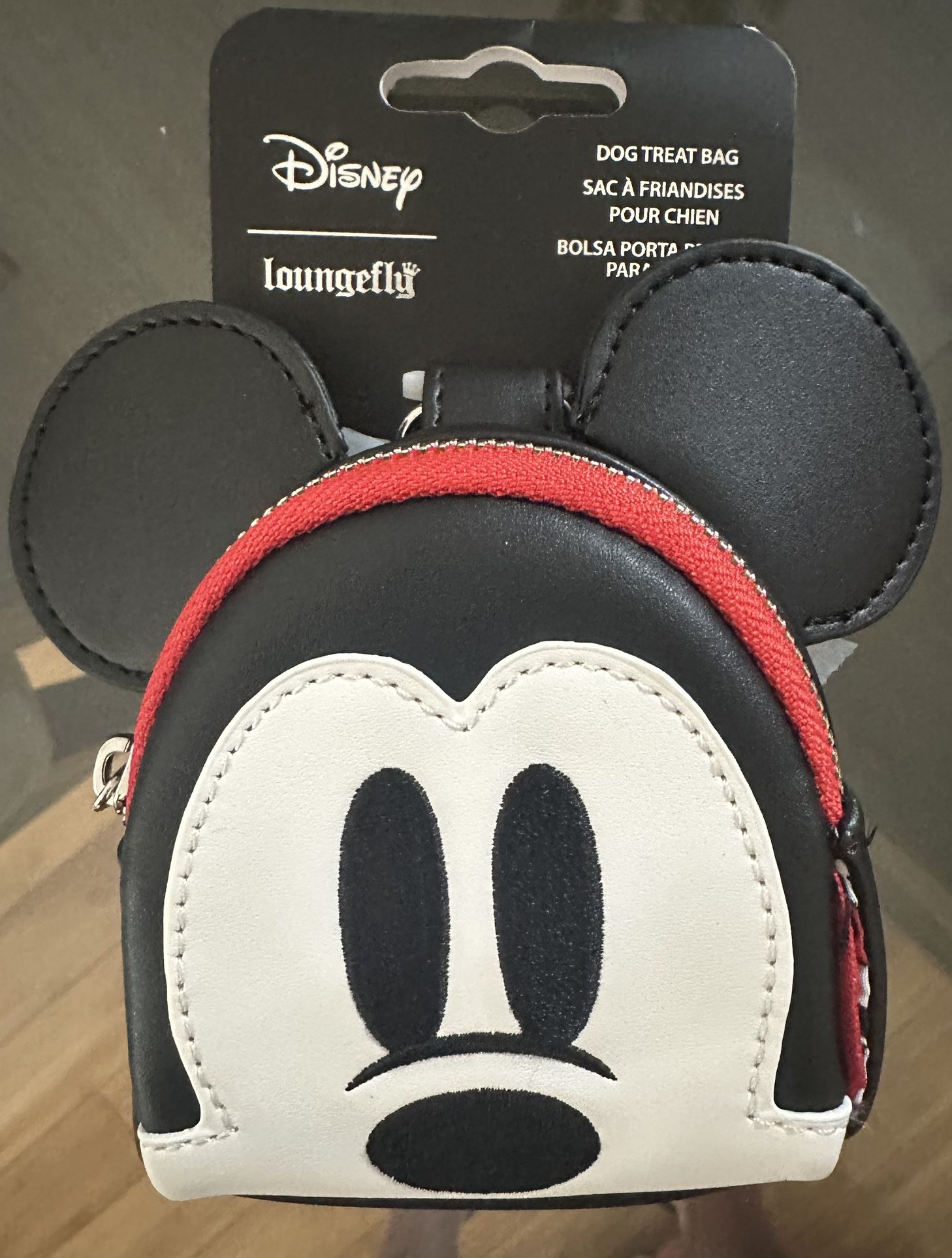 Mickey Mouse Pet Treat Bag Loungefly Pet Accessories Faux Leather Embroidered
