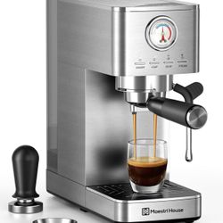 Maestri House Espresso Machine, 20 Bar ULKA Pump, Compact Espresso Maker